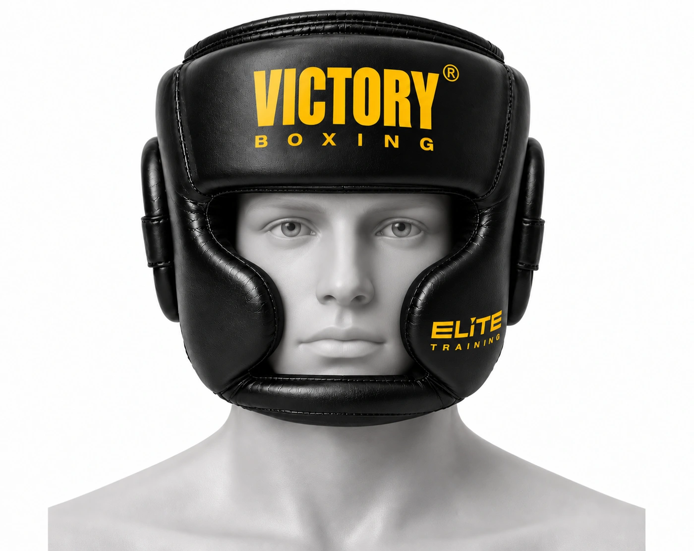 Pro Leather Head Gear with Chin Protector