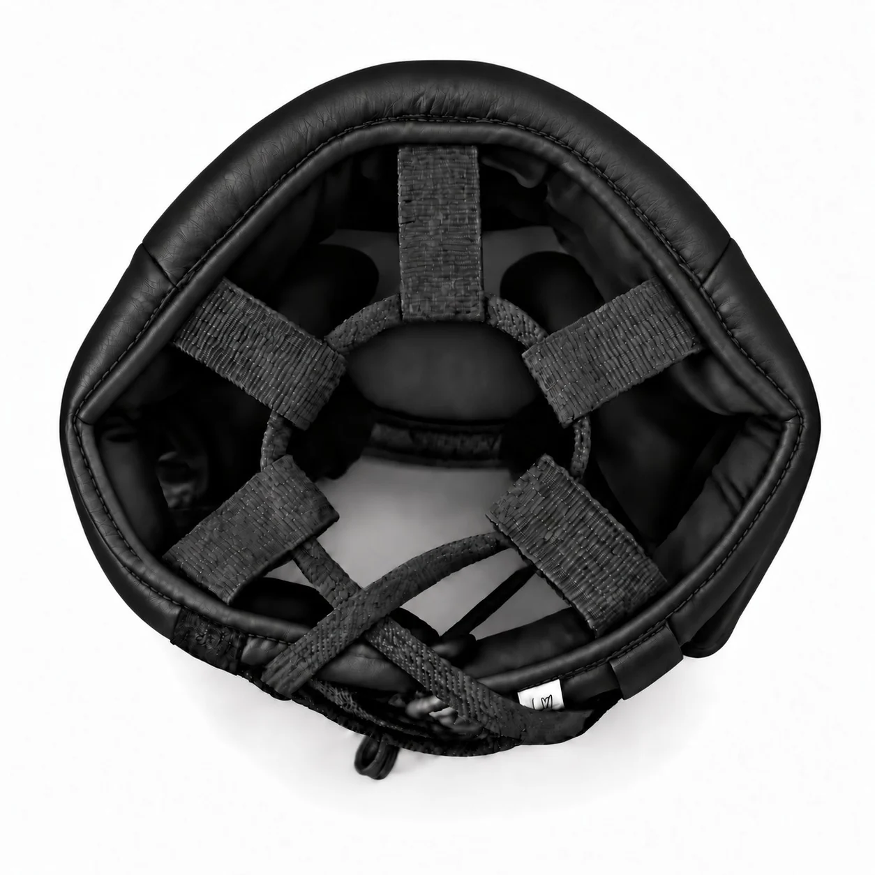 Pro Leather Lace Up Head Guard inside view